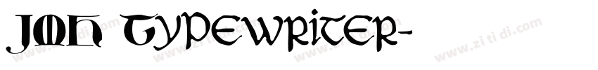 JMH Typewriter字体转换